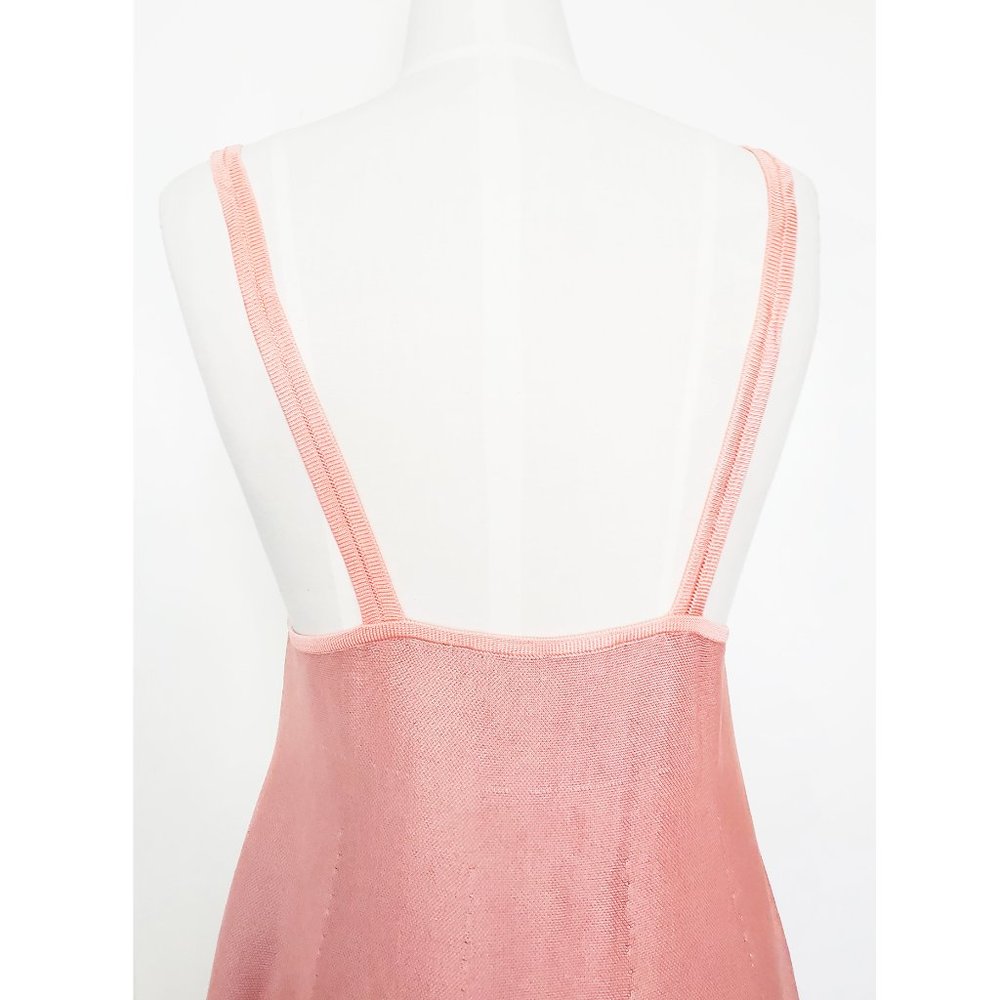 JIMI ROOS Women's RARE Pink Knit Fit and Flare Dress Whimsical Red Lips S/M - Picture 8 of 15